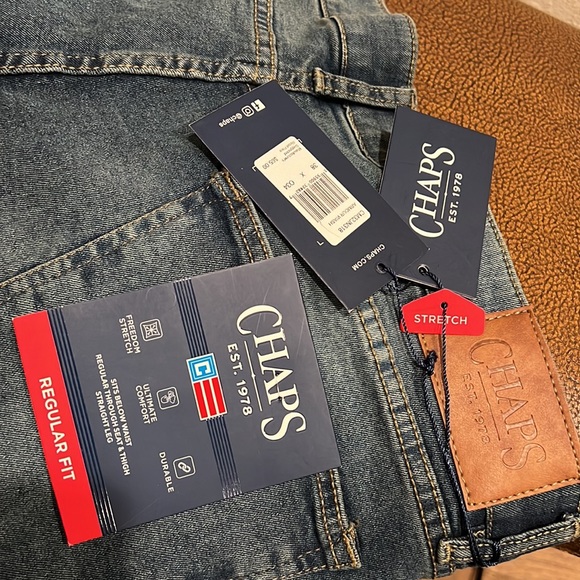 Brand New Chaps Blue Jeans Freedom Stretch, Sits below waist! Ultimate Comfort! - Picture 8 of 8